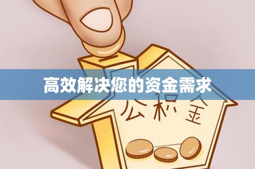 海珠高效解决您的资金需求