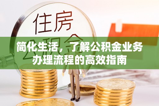 海珠简化生活，了解公积金业务办理流程的高效指南