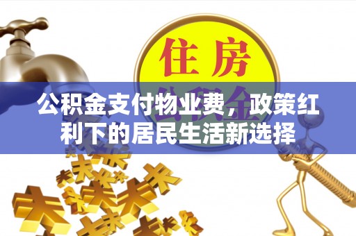 海珠公积金支付物业费，政策红利下的居民生活新选择