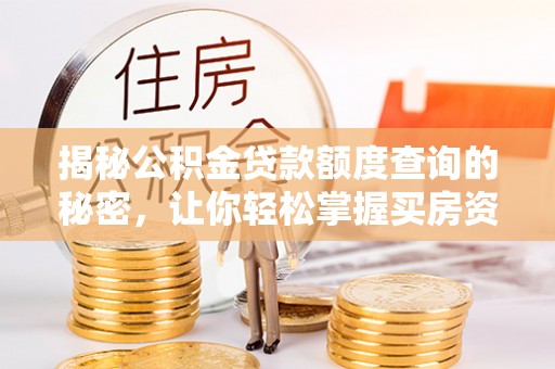 海珠揭秘公积金贷款额度查询的秘密，让你轻松掌握买房资金规划