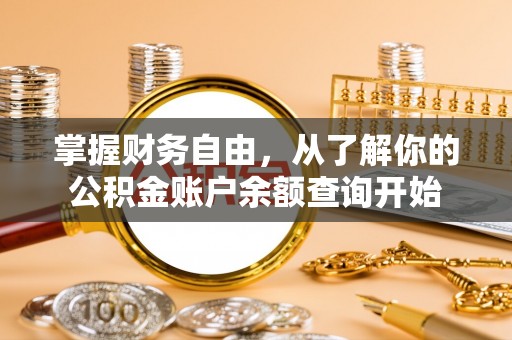 海珠掌握财务自由，从了解你的公积金账户余额查询开始