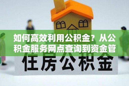 海珠如何高效利用公积金？从公积金服务网点查询到资金管理全攻略